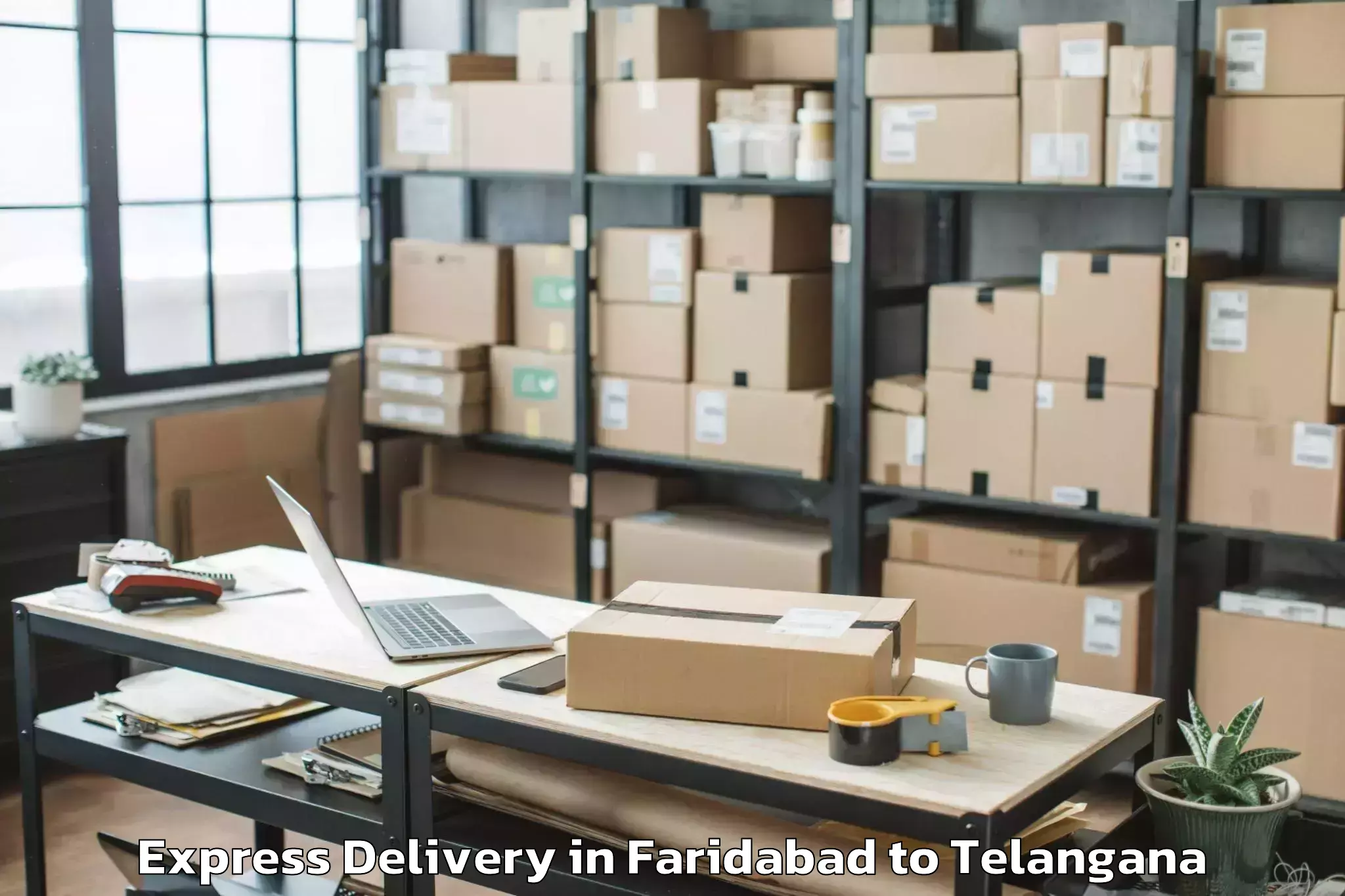 Top Faridabad to Peddapalli Express Delivery Available